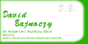 david bajnoczy business card