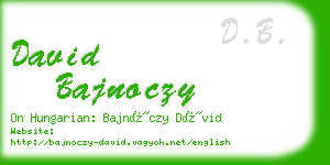 david bajnoczy business card